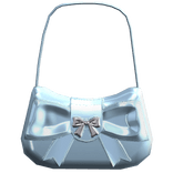 Shoulder bow bag - blue