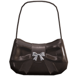 Shoulder bow bag - brown