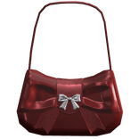Shoulder bow bag - red