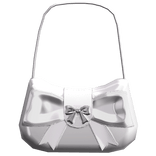 Shoulder bow bag - white