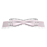 Shoulder ruffle with bow - pink