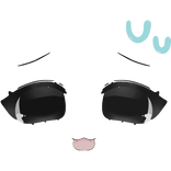 shy cute anime 3d eyes face w fangs