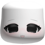 shy cute anime chibi face w fangs white v2