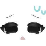 shy cute sad anime 3d eyes face w fangs