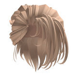 Side Parted Upside Bun Hair - Blonde