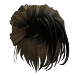 Side Parted Upside Bun Hair - Eren Brown