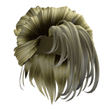 Side Parted Upside Bun Hair - Gold