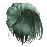 Side Parted Upside Bun Hair - Neon