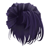 Side Parted Upside Bun Hair - Purple