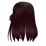 Side Pigtail in Cherry Red