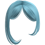 Side Swept Stylish Bangs in Blue