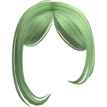 Side Swept Stylish Bangs in Green