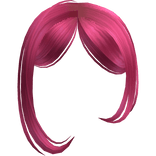 Side Swept Stylish Bangs in Hot Pink