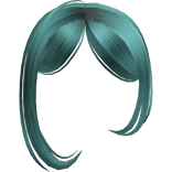 Side Swept Stylish Bangs in Teal
