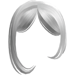 Side Swept Stylish Bangs in White