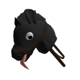 ♾️ Silly black giddy up horse on a stick (PBR)