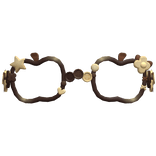 Silly brown apple igari twee heisei button glasses