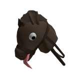 ♾️ Silly brown giddy up horse on a stick (PBR)