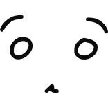 silly cute doodled chibi face 3d