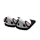 ♡ : silly emo panda bunny slippers