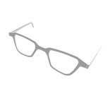 ❄ Silly Leaned White Glasses