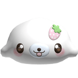 ♡ Silly Seal Plush On Your Head (White)