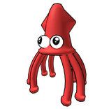 Silly Squid Hat Red