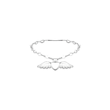 Silver Angel Heart Pendant Necklace 3.0