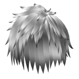 Silver Anime Messy Boy Emo Hair