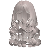 ♡ Silver / Ash Long Summer Princess Curly Hair