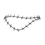 Silver Barbed Wire Necklace