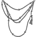 Silver Beaded Stacked Necklace