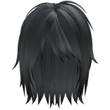 Silver Black Emo Messy Parted Boy Hair