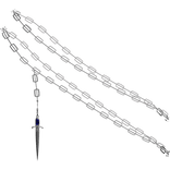 Silver Blade Chain Belt