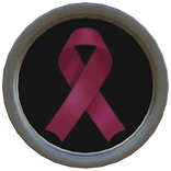 Silver Cancer Pin (Black)