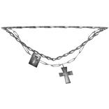 Silver Chrome Cross Necklace 1.0