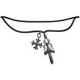 Silver Chrome Dagger Necklace