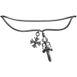 Silver Chrome Dagger Necklace