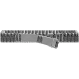 Silver Chrome Roller Belt White