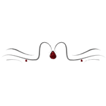 ♡・silver crown・gorgeous royal whisker w/ ruby gems