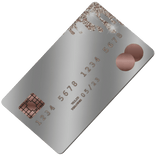 Silver Cute Sparkly Bank Credit Card - Face