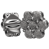 Silver Diamond Cluster Earrings