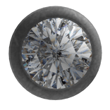 silver diamond stud cheek piercing