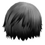 silver emo vkei anime hair [black tips]