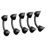 silver extreme eyebrow piercing