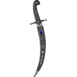 Silver Fantasy Esoteric Blue Jewel Dagger