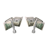 Silver gemstone money clips