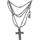 Silver Gothic Rosary Necklace