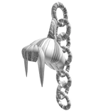 silver gray chained looped ponytail drag diva grey