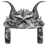 Silver Grey Sparkle Time Fedora Crown Horns